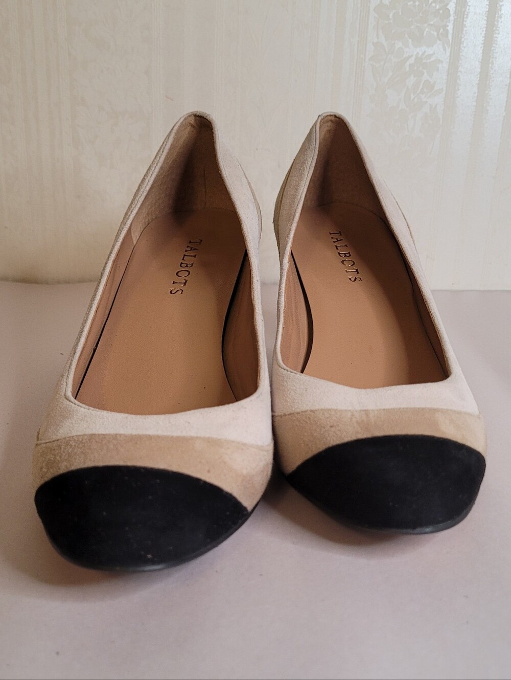 Talbots Suede Colorblock Pumps - Picture 4 of 11